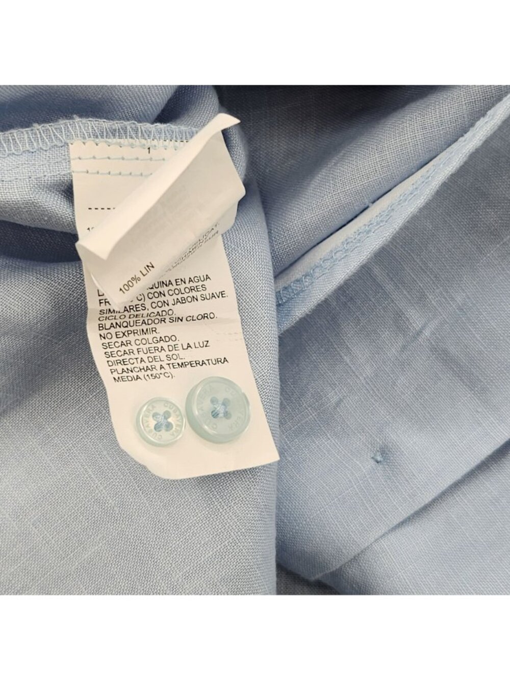 Cubavera 100% Linen Guayabera Shirt 2X Retro Pleat Airy Coastal Resort Tropical - Picture 8 of 8